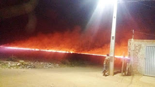 Incêndio atinge 100 hectares