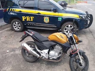 Motocicleta roubada em Conquista