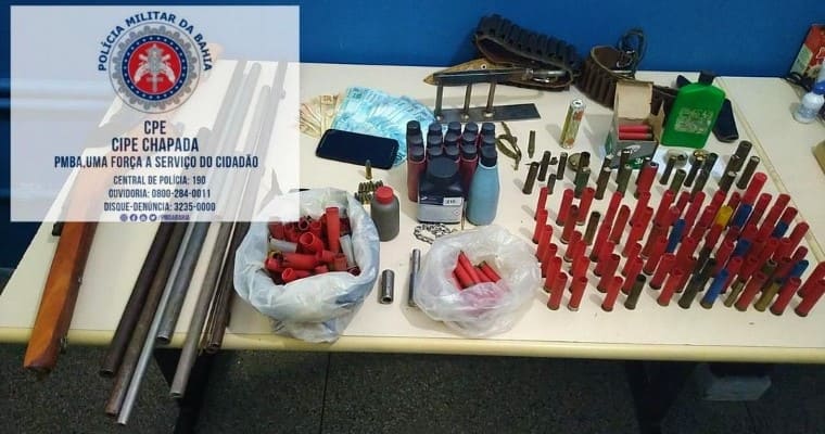 Cipe Chapada desarticula oficina clandestina de armas e munições em Iaçu