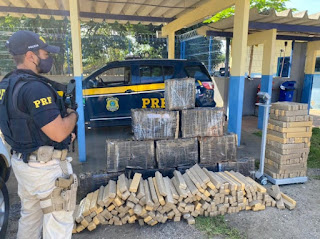 PRF apreende mais de 1 tonelada de maconha e prende batedores na BR-116