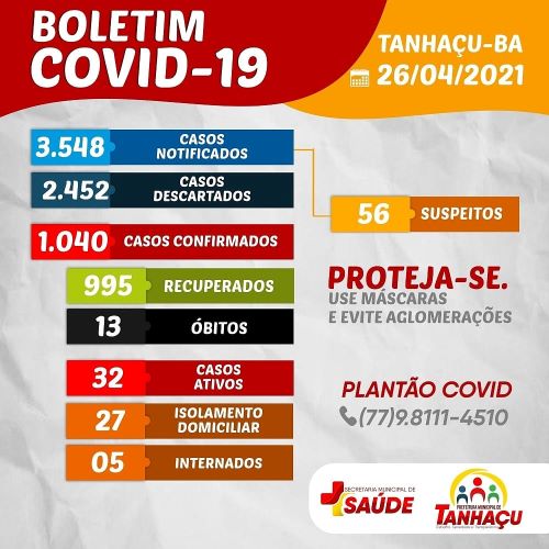 Tanhaçu registra 13º óbito por complicações da Covid-19