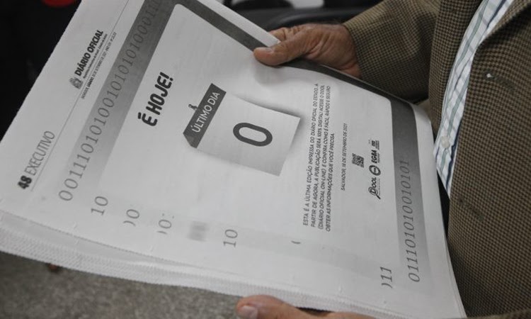 Diário Oficial da Bahia é veiculado apenas em versão digital a partir desta terça (21)
