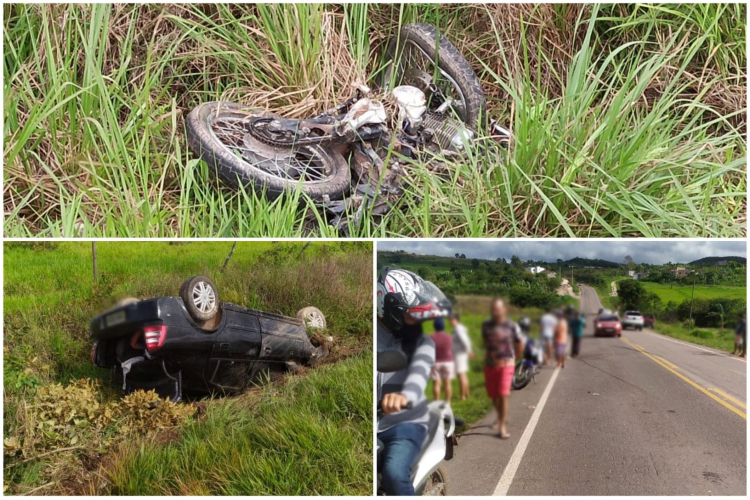 Motociclista morre após acidente na BA-142, entre Barra da Estiva e Ituaçu