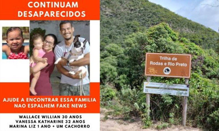 Família está desaparecida a mais de oito dias na região da Chapada Diamantina