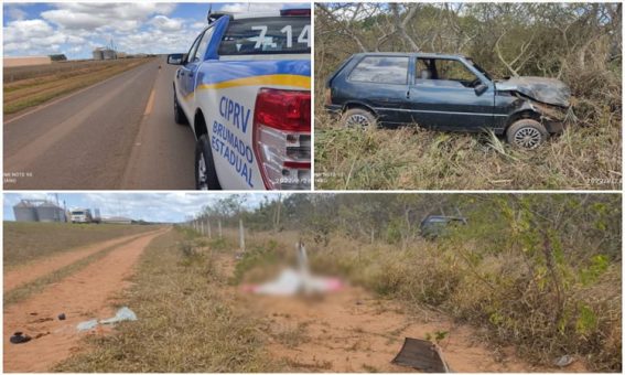 Motorista morre após perder o controle do carro e capotar na BA-142, entre Mucugê e Ibicoara