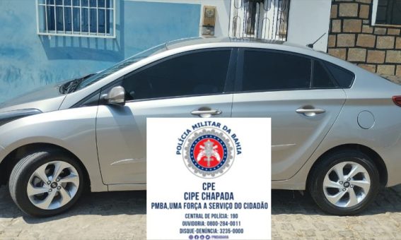 Carro roubado é recuperado pela Cipe Chapada em Iaçu