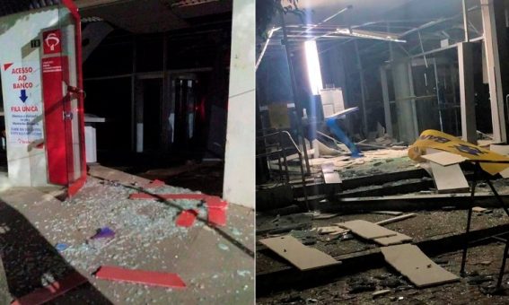 Homens armados explodem três agências bancárias em Irará