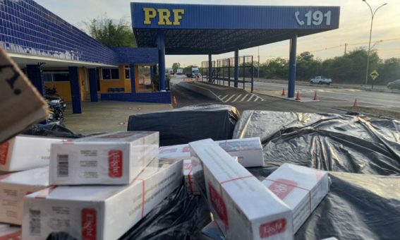 PRF apreende quase 200.000 maços de cigarros contrabandeados no Sudoeste da Bahia