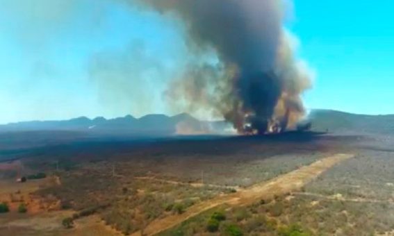 Moradores de Boninal são surpreendidos com incêndio de grandes proporções