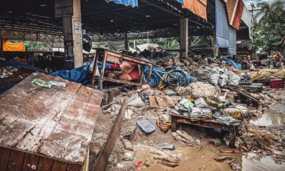 Após nível da água baixar, estragos são vistos em Jequié