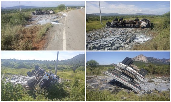 Caminhão tomba e motorista morre na região da Chapada Diamantina