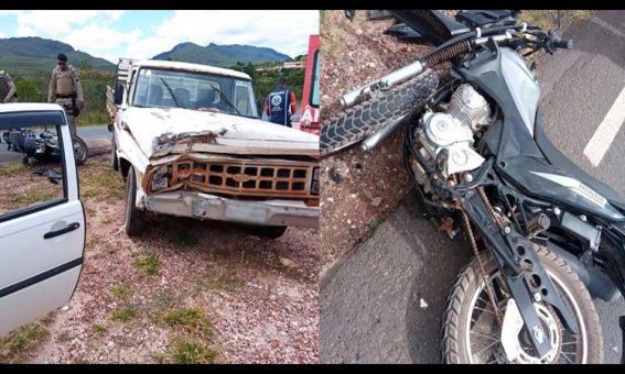 Acidente envolvendo carro e moto deixa uma pessoa ferida na Chapada Diamantina