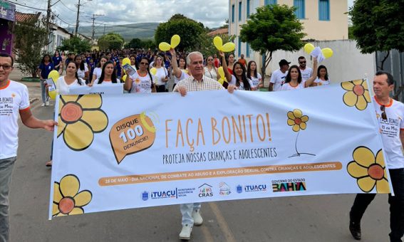 Cras de Ituaçu promove caminhada pelo Dia Nacional de Combate ao Abuso e Exploração Sexual de Crianças e Adolescentes