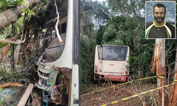 Motorista de ônibus morre após acidente na Chapada Diamantina