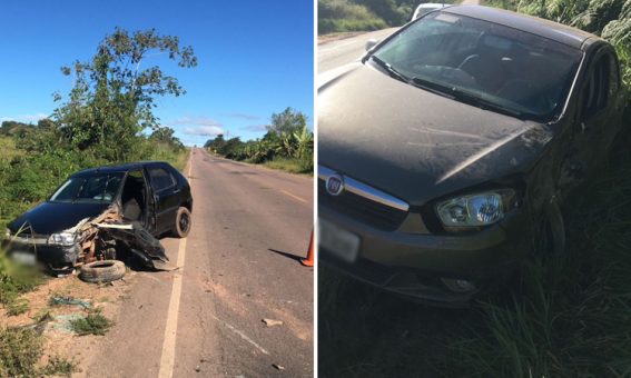 Homem fica ferido após colisão entre dois carros na BA-142, em Barra da Estiva