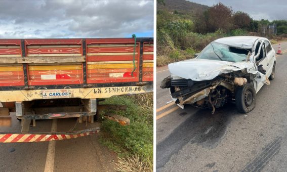 Colisão traseira é registrada na BA-148 entre Brumado e Livramento de Nossa Senhora