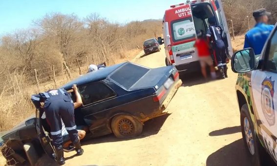 Duas mulheres ficam feridas após motorista perder controle da direção em Guanambi