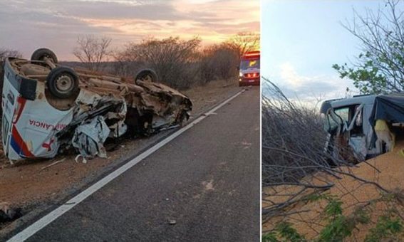 Motorista de ambulância morre em acidente na BR-030 em Palmas de Monte Alto