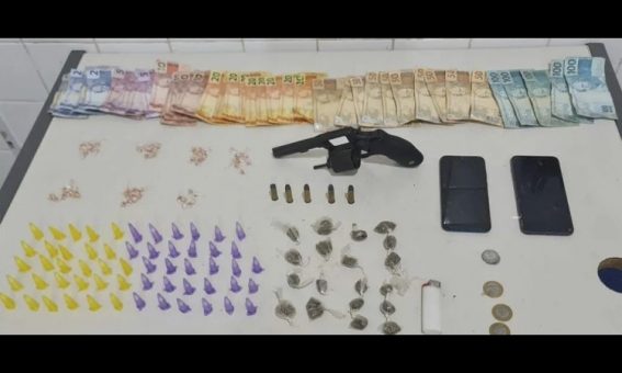 Rondesp/Chapada apreende arma de fogo, drogas e prende 5 indivíduos em flagrante
