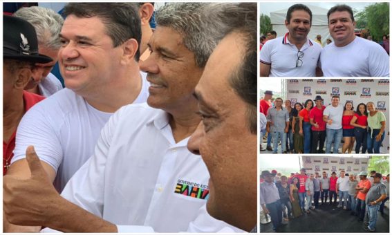 Governador Jerônimo Rodrigues assina ordem de serviço em Macaúbas, no valor de R$ 53 milhões com a presença do deputado Marquinho Viana