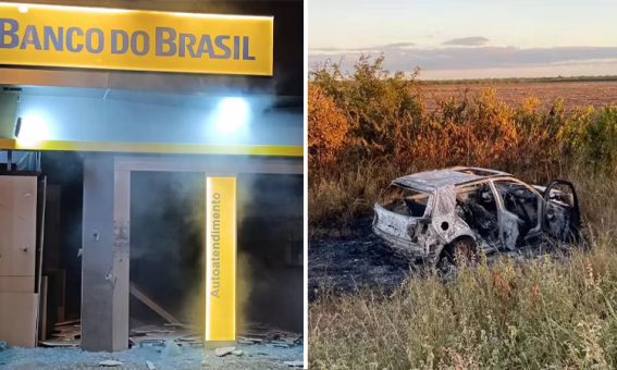 Criminosos explodem caixas eletrônicos e atacam pelotão da PM no interior da Bahia