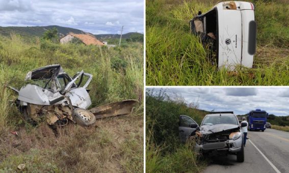 Colisão envolvendo três veículos é registrada na BA-262 entre Conquista e Anagé