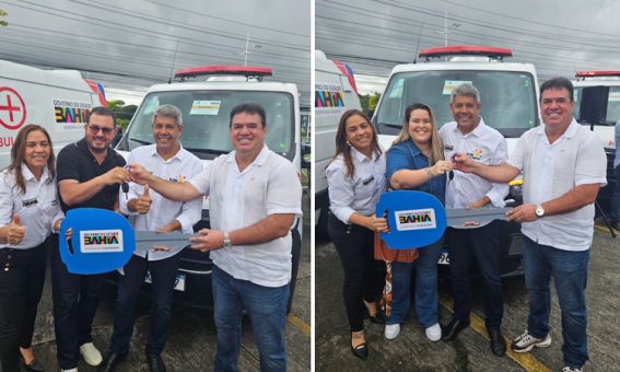 Deputado Marquinho Viana entrega ambulâncias para Boquira e Cipó