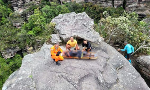 Turista francês é resgatado na Chapada Diamantina após acidente em trilha