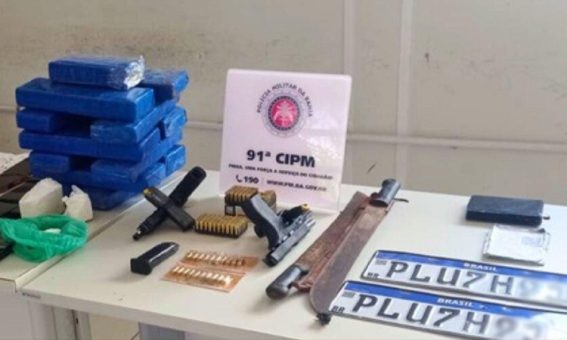 Polícia Militar apreende armas e drogas na Chapada Diamantina