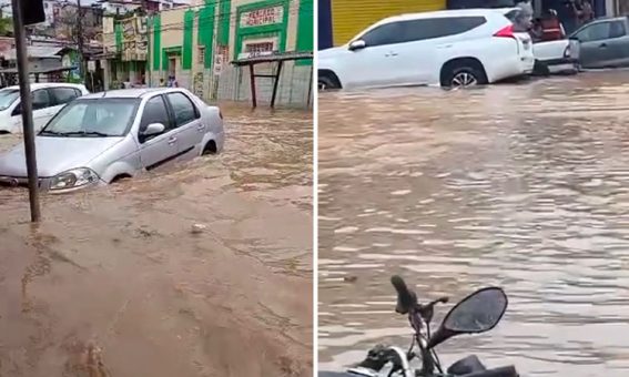 Temporal causa alagamentos e deixa moradores desabrigados em Jaguaquara